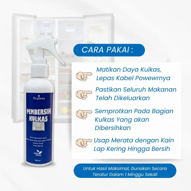 PROMO!!! HYGIENA PEMBERSIH KULKAS, AMPUH MENGHILANGKAN NODA MEMBANDEL SEKALI SEMPROT KOTORAN HILANG 6