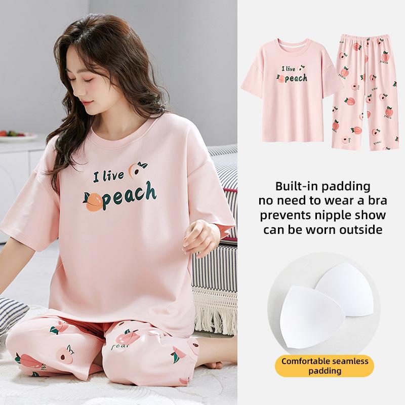 Built-in Chest padding Pajama Set Women's Sleepwear Loungewear - TikTok ...