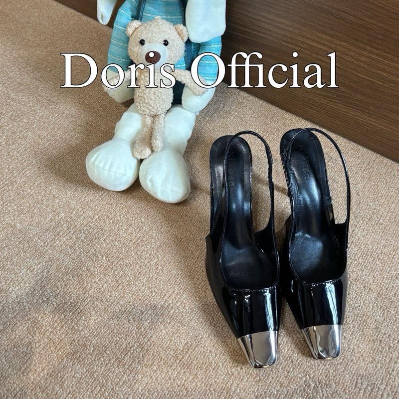 Giày cao gót mũi bạc Vuông đế cao 6cm và 9cm Nữ Shoes