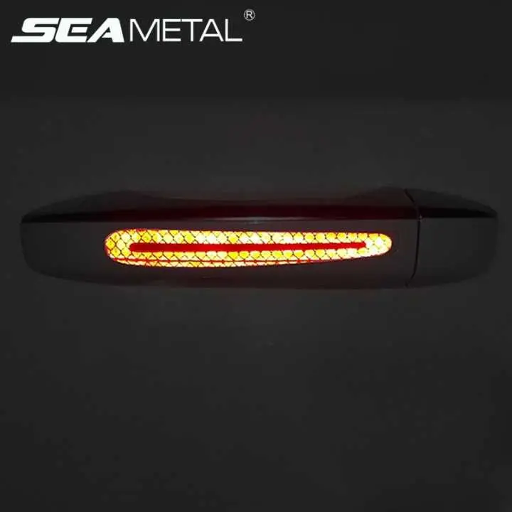 Sticker Reflective Gagang Pintu Mobil Car Scratch Resistant 4 PCS - 1184 Bumper sticker truck stiker  reflektif 3