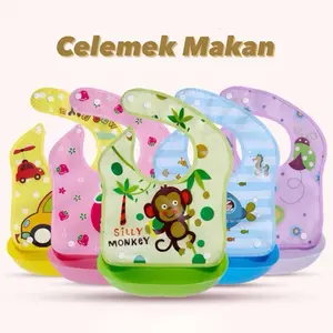 Lare Celemek Makan Slabber Bib Waterproof Anak Bayi