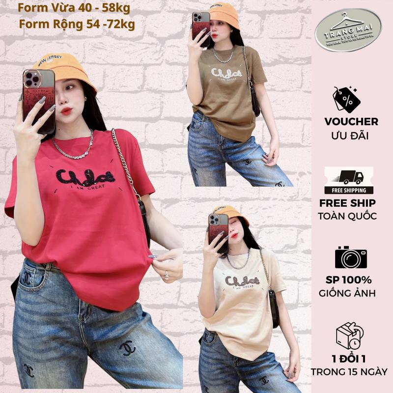  Mã A03 CHILE  Áo thun cotton thái nữ cổ tròn rất thoáng mát 