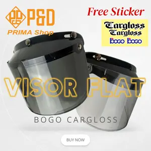 Kaca Bogo datar, Kaca Helm CARGLOS Flat Bogo Dewasa Clear Smoke