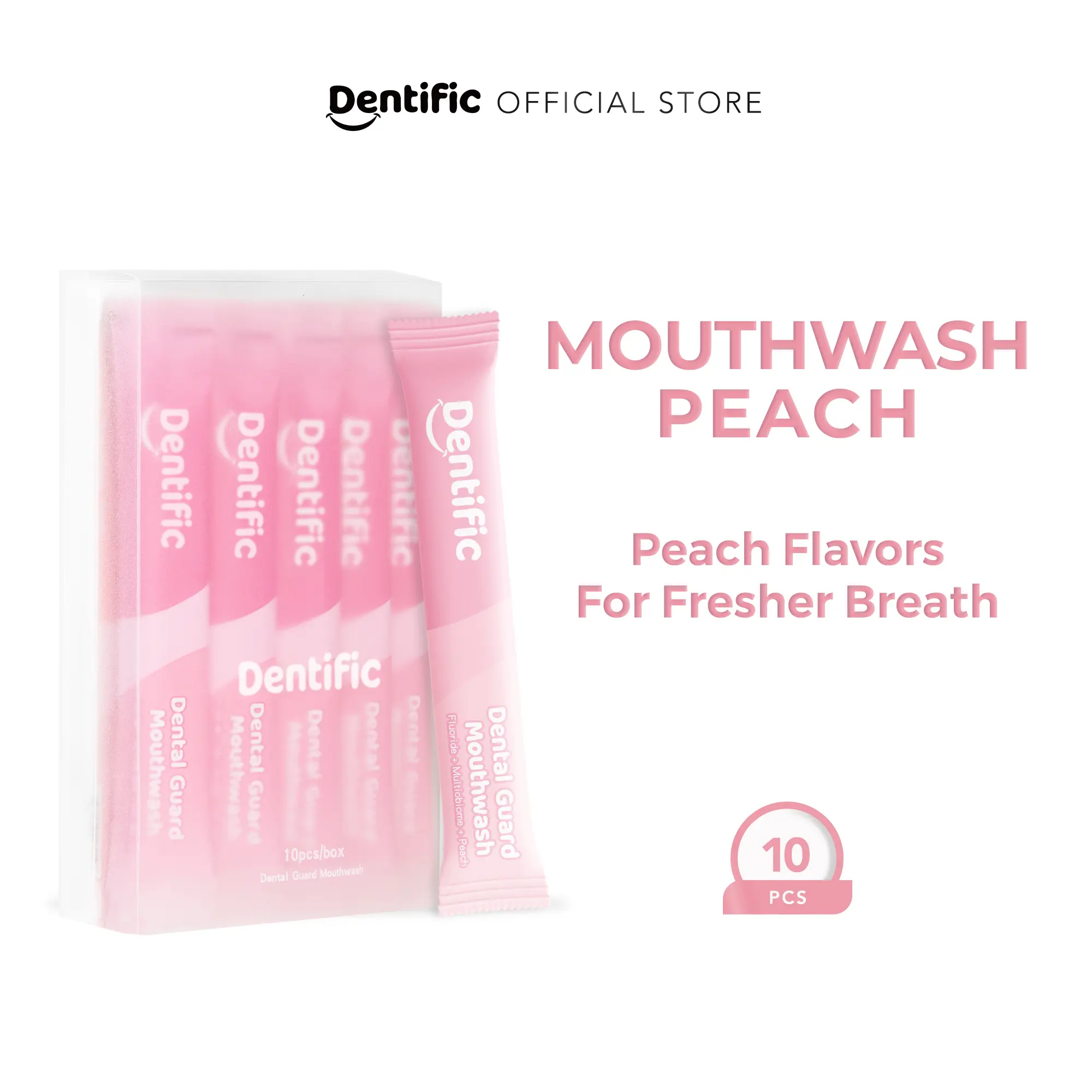 Dentific Dental Guard Mouthwash Peach Fragrance Protection Mouthwash Whitening Prevents cavities