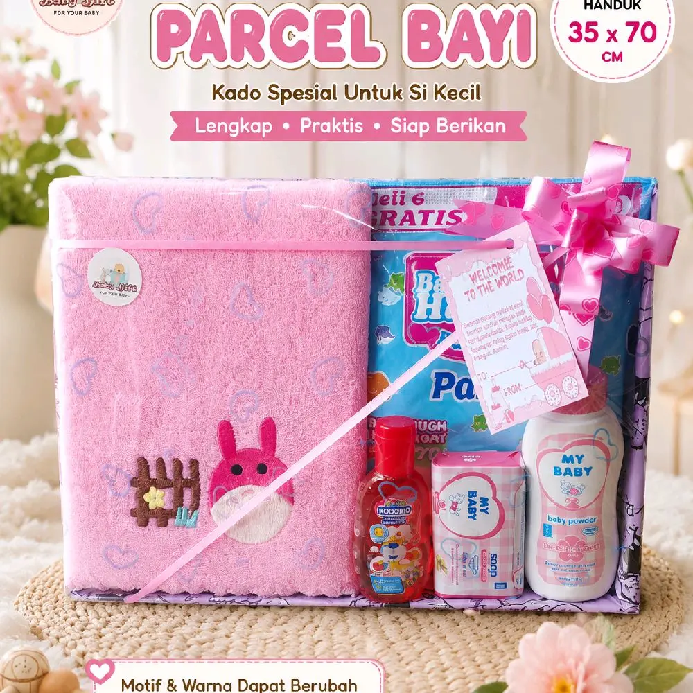 SET KADO Parcel bayi handuk lembut bayi kado kelahiran bayi perempuan laki laki Katun Parsel  Mandi Perlengkapan