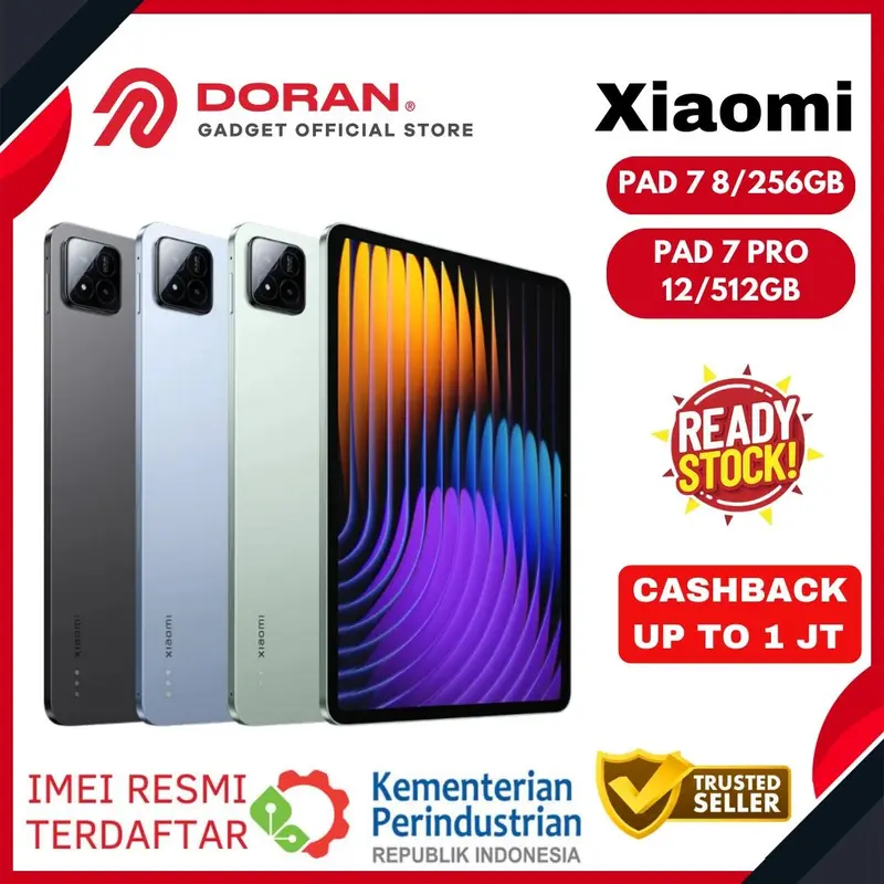 Xiaomi Pad 7 8/256GB - Mi Pad 7 Pro 12/512GB 8850 mAh HyperOS 2 Original - Garansi Resmi 0