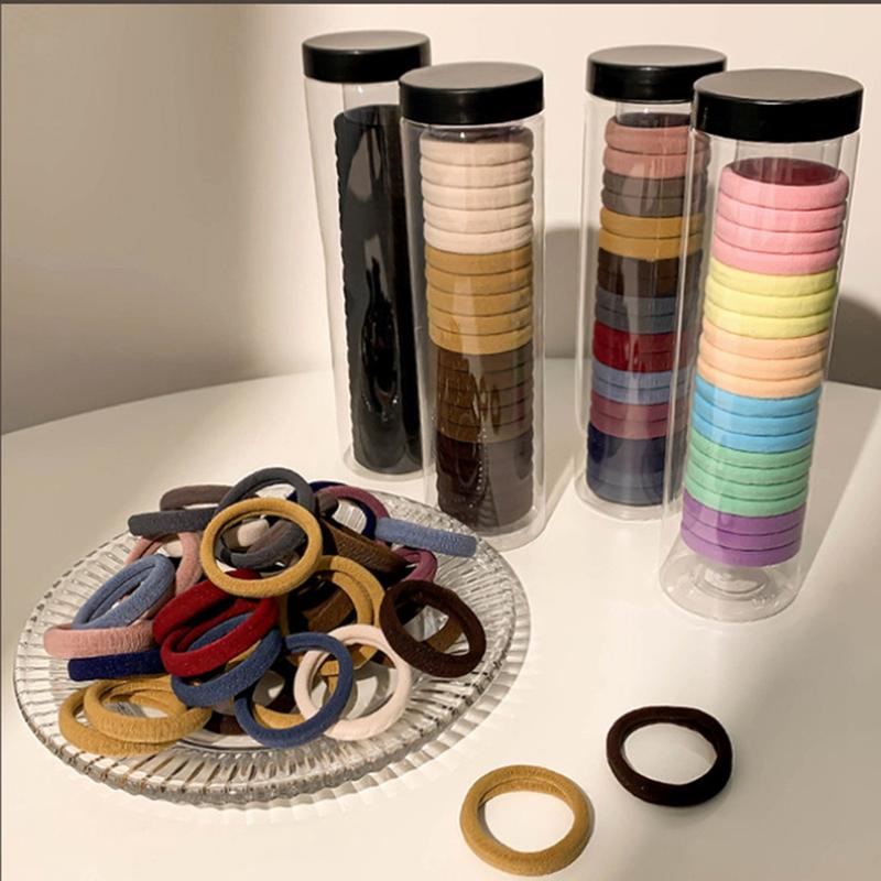 Scrunchies Dây Cao Su Đàn Hồi Cao Cho Nữ, 20 Cái / hộp, Dây Buộc Tóc Người Lớn, Dây Buộc Tóc Dày, Phụ Kiện Đơn Giản