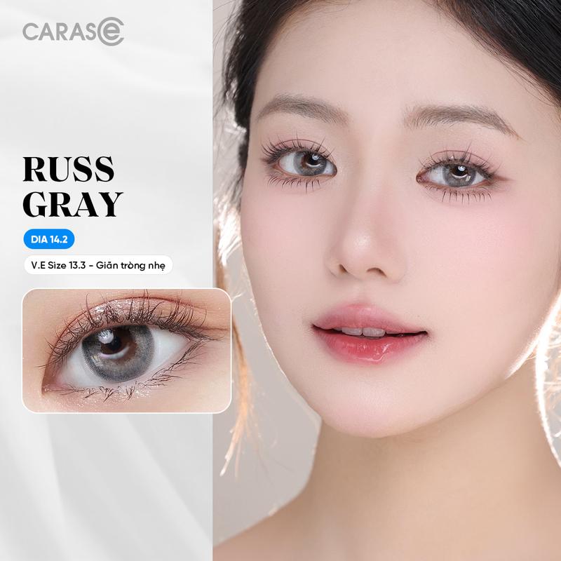   1 chiếc  Kính áp tròng khoá ẩm 1 Ngày CARASE Lens cận màu xám RUSS GRAY 