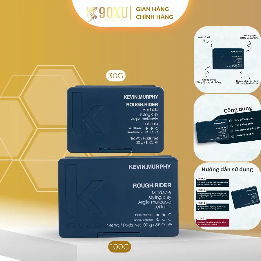 Sáp Vuốt Tóc Kevin Murphy Rough Rider Ver 6, giữ nếp cao phù hợp chất tóc dầu hay ra mồ hôi