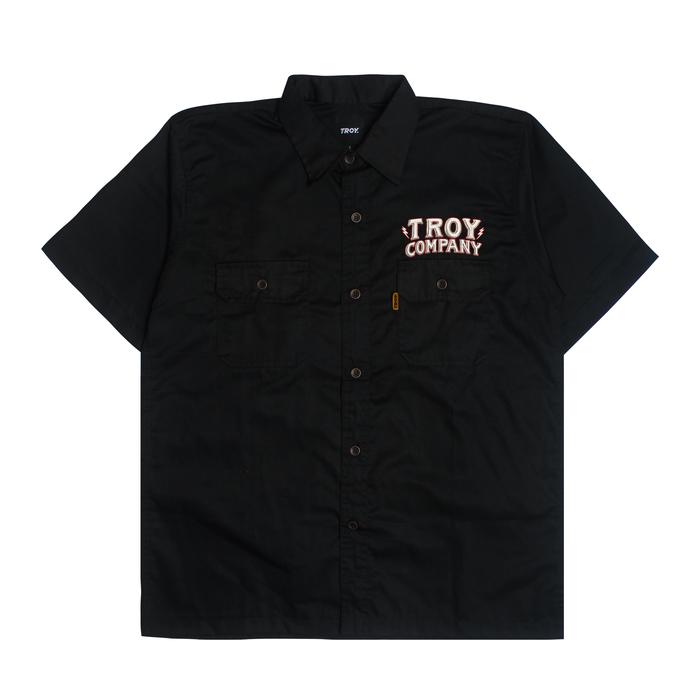 Gambar Troy Company Work Shirt Workwear Black Electric Twins WSP 2980 - M dari Troy Company Kab. Sleman Tokopedia