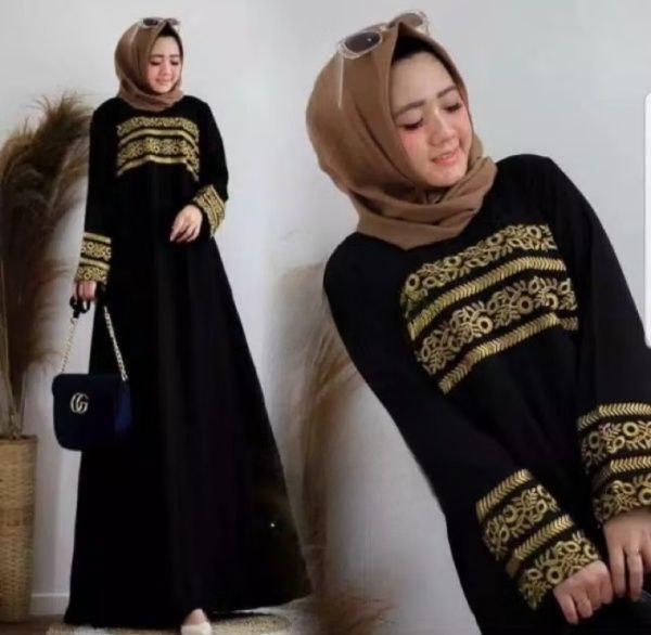 2025 -  MAXI BORDIR FAIZZA SIZE M (140-15TAHUN) - XXL / GAMIS BORDIR / BORDIR DRESS / ABAYA PAKISTAN / GAMIS INDIA / GAMIS LEBARAN / MAXI LONG DRESS MUSLIM / BAJU LEBARAN 3