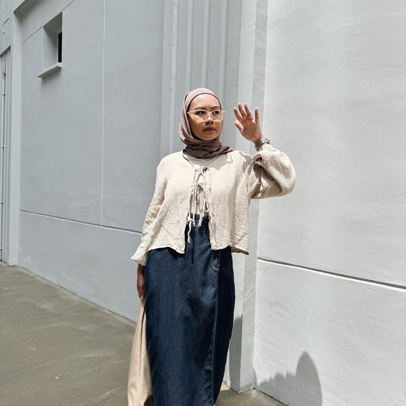 Ribbon Blouse (CGLABEL-Foam Series) muslim  wear 1