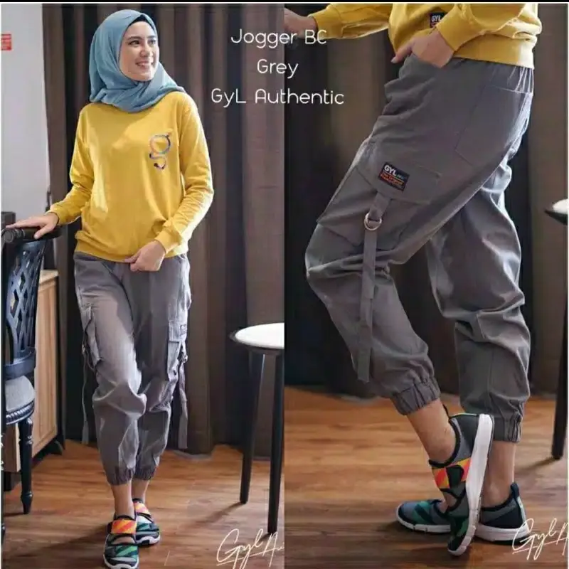 HTM - Celana cargo Wanita Bahan Twill Combed Melar Adem  bb 40-90 kg 5