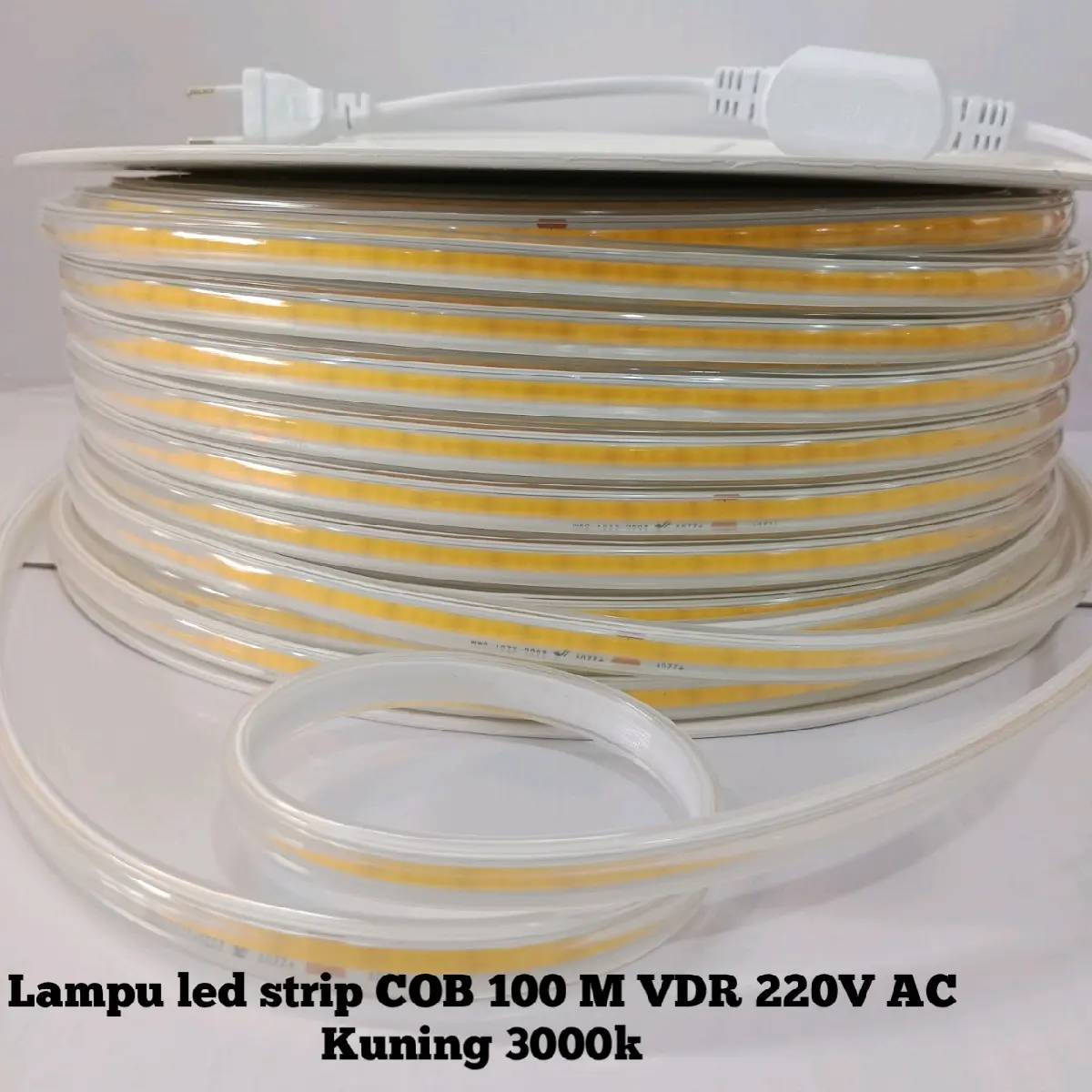 Lampu LED Strip COB VDR 100 Meter Kuning 3000K IP65