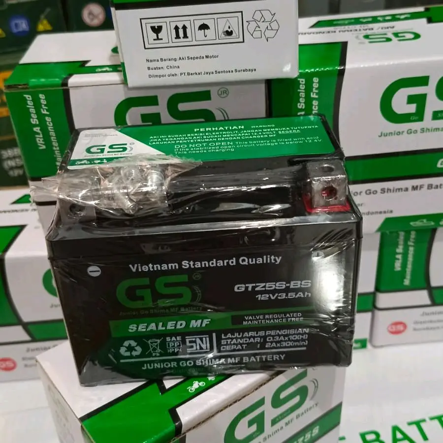 Aki Motor Kawasaki Athelete 125 GTZ5S GS Accu Kering MF Accessories