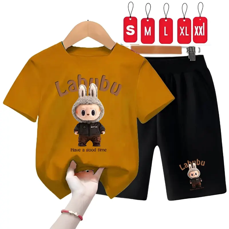 SETEALAN ANAK ANAK LABUBU 2 SAMPAI 10 TAHUN/SET ANAK LABUBU HAVE A GOOD TIME TERBARU Anak-Anak 0