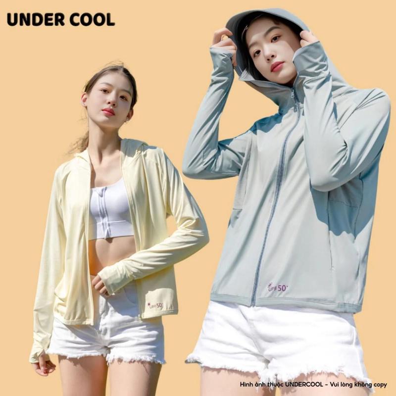 Áo chống nắng chất su ICE mát lạnh UNDERCOOL nam nữ 6D Hàn UPF 50+Áo chống nắng màu pastel ACN07
