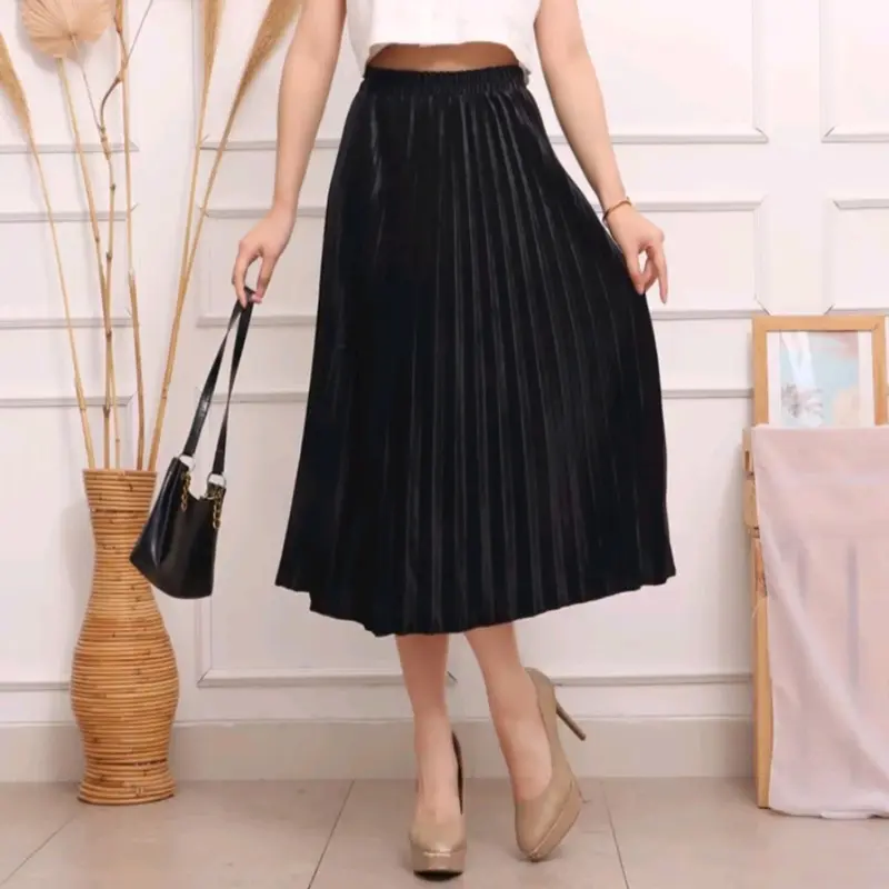 Rok bludru 7/8.rok plisket bludru tebal 7/8 premium 3