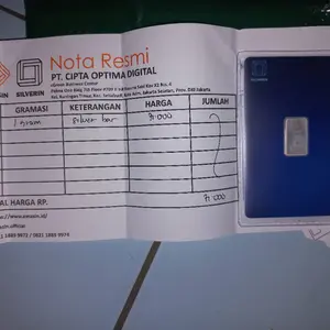 Silverin Fine Silver Bar 999  1gr - 100gr