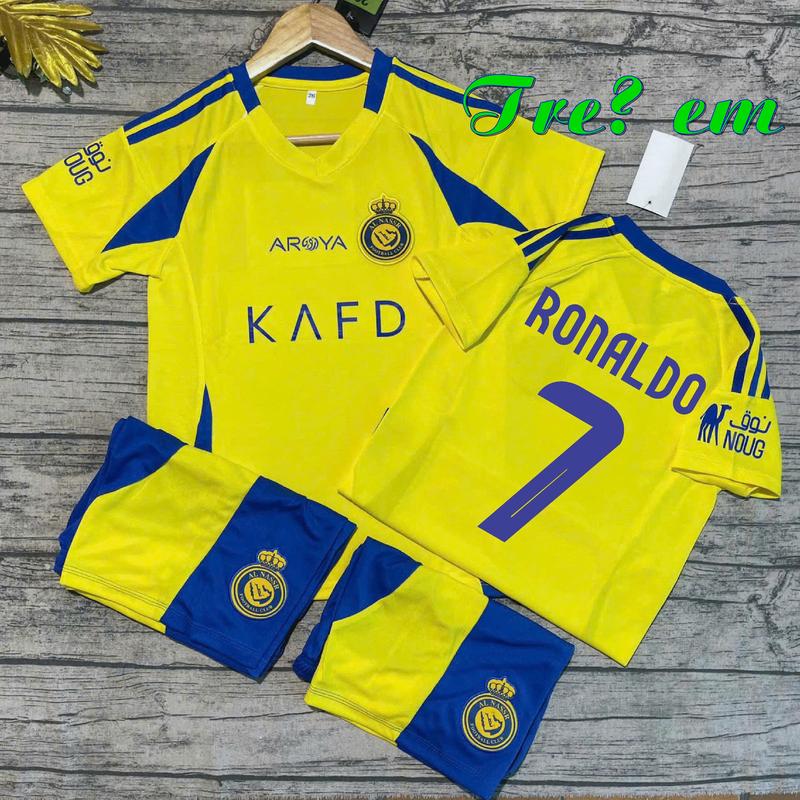 Áo Đá Banh Trẻ Em CLB ALL NASSER RONALDO 24 25 - Quần + Áo - Vải Mè Thái Cao Cấp - Hàng in Sẵn
