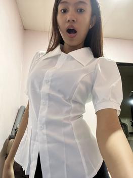 Product Review of Women's Short White Shirt Puff Sleeve Tie Waist Top Fashion Blouse from n**･ 1