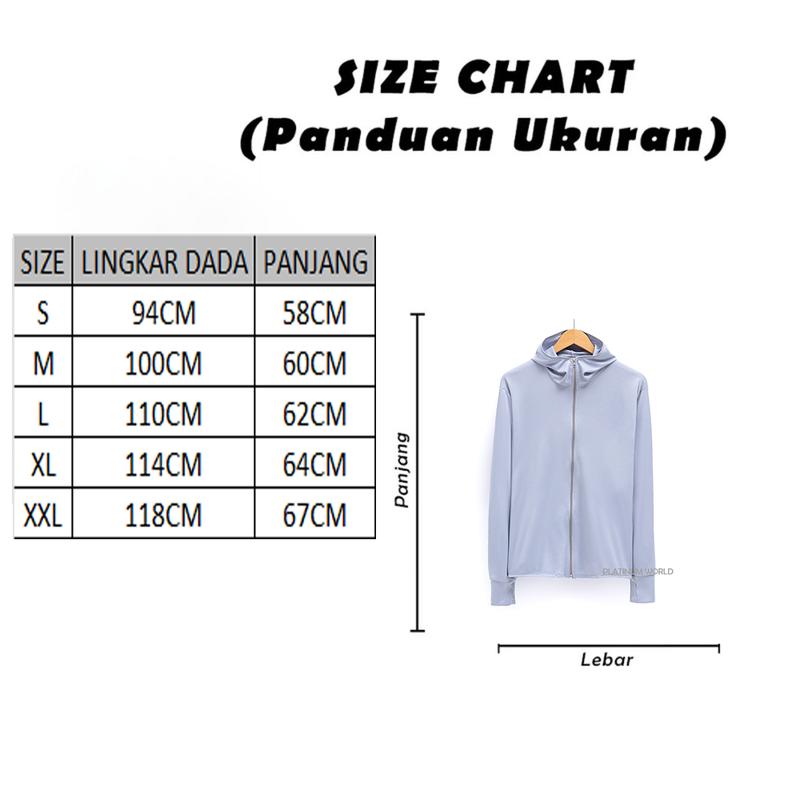Product Introduction of PLATINUM WORLD Jaket Olahraga Airsm Pria - Wanita Pelindung UV Lengan Panjang Hijab Sport Untuk Yoga/Fitness Sport 0
