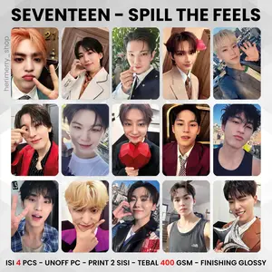 (ISI 4 PCS) Photocard SEVENTEEN SPILL THE FEELS - PC Premium 2 Sisi Kartu Kpop Merch Unofficial SVT Love Money Fame Eyes On You (ISI 4 PCS) Photocard SEVENTEEN SPILL THE FEELS - PC Premium 2 Sisi Kartu Kpop Merch Unofficial SVT Love Money Fame Eyes On You