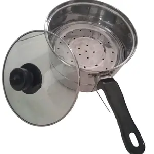 Panci Steamer Stainless Steel 16 cm Kitchenware dengan Saringan Bisa Dilepas-Pasang - Kukusan