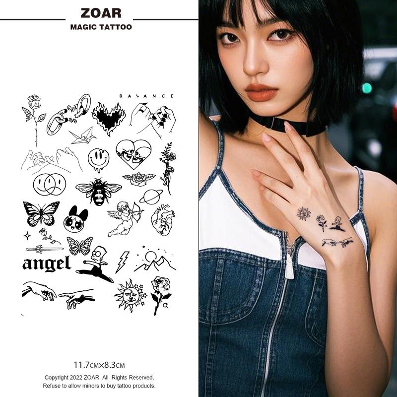 Temporary tattoo sticker ZOAR-P91 Long-lasting tattoo adhesive art decoration for men and women. 2