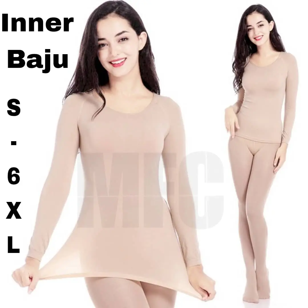 (READY STOCK ) Baju Lengan Panjang High Quality Cotton Plain Long Sleeve Casual Shirt  Blouses Inner Untuk Perempuan cotton  Fit