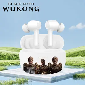 Black Myth Wukong AI TWS Headset Bluetooth Nirkabel Desain In-Ear dengan ANC (Active Noise Reduction) Nyaman untuk Panggilan dan Digunakan Saat Berolahraga, Berlari, dan Berolahraga Kompatibel dengan Ponsel, Tablet, dan Laptop