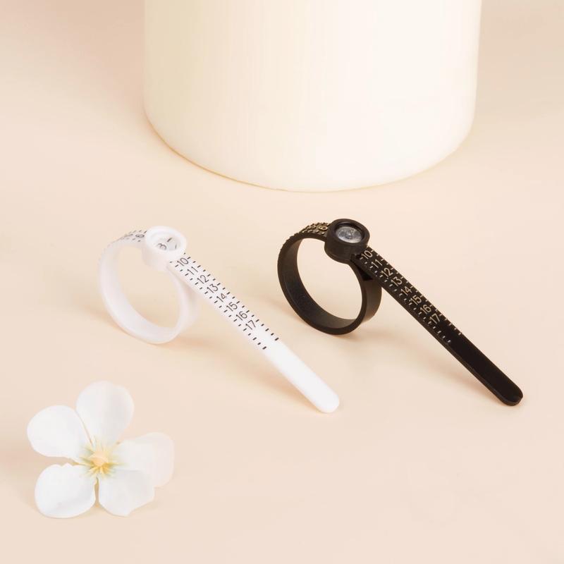 Thước Đo Nhẫn, Có Kính Lúp, Thước Mềm, Vòng Đo Kích Thước Ngón Tay Dụng Cụ Đo Chu Vi Ngón Tay, Dụng Cụ Ảo Thuật Tiêu Chuẩn 1