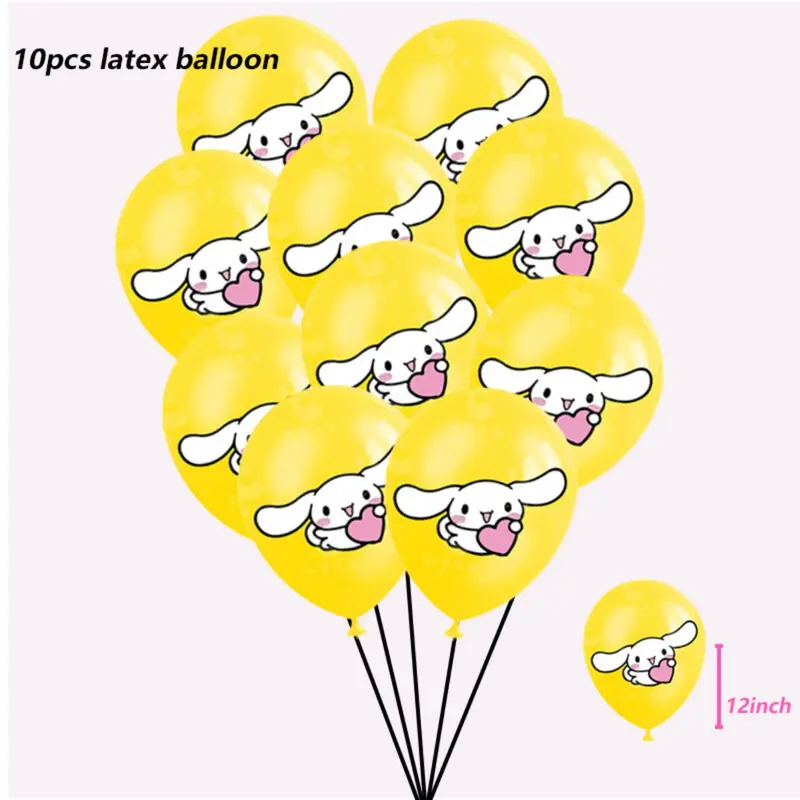 Bộ Bóng Bay, 10 Cái, Phong Cách Anime Kawaii, Hello Kitty, Kuromi, Melody, Bóng Bay Quế, Đồ Trang Trí Tiệc Hoạt Hình Dễ Thương, Thích Hợp Cho Trẻ Em, Quà Tặng Và Đồ Chơi 3