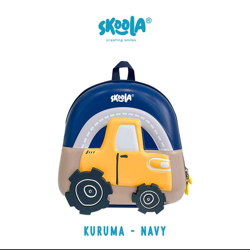 Skoola Tas Sekolah Anak PAUD Laki - Laki Ransel Traktor - Kuruma Fashion 5