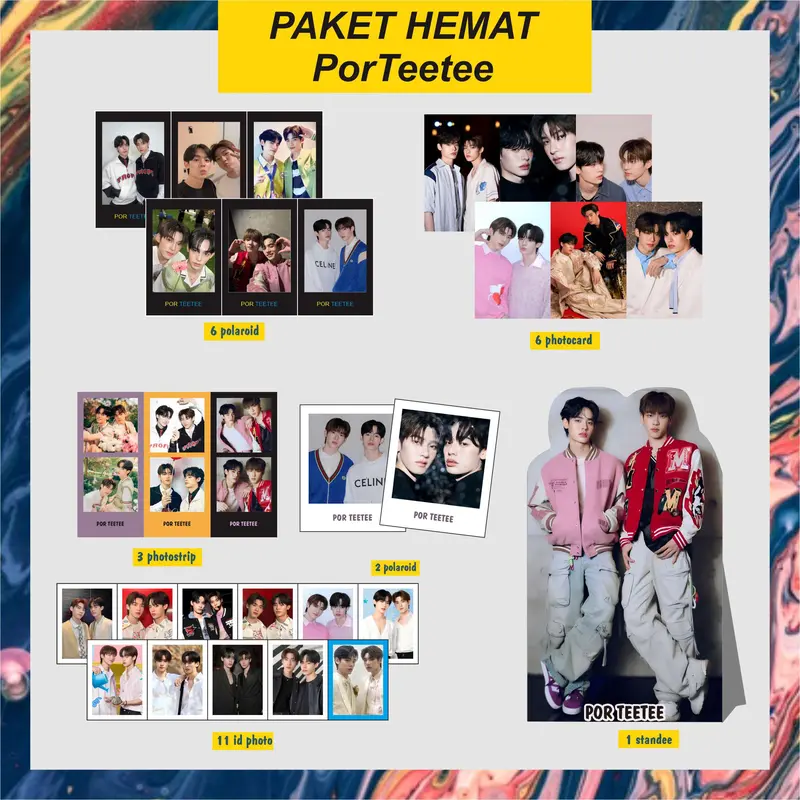 PAHE PAKET HEMAT THAI ( PORTEETEE - POR Suppakarn TEE TEE Wanpichit Nimiparkpoom ) THAILAND polaroid photocard domundi dmd boys 0