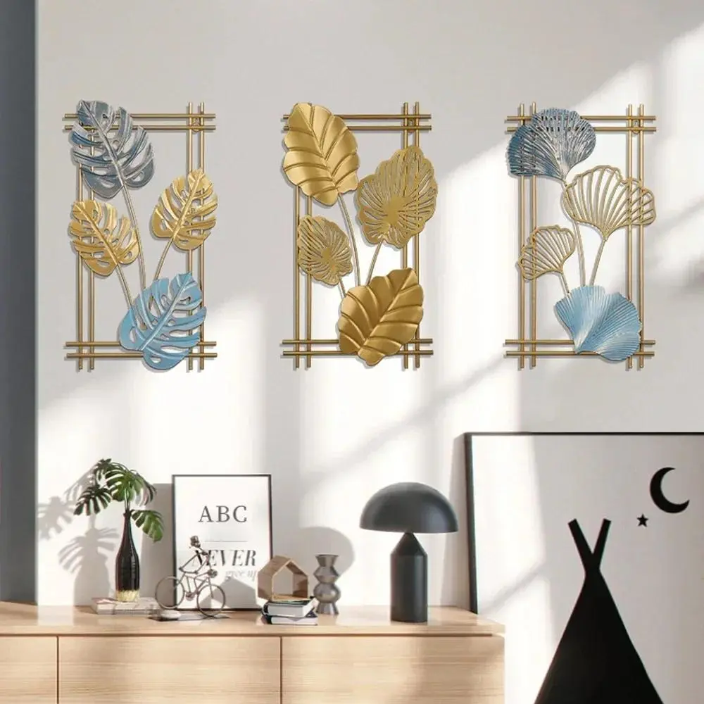 LOWEST PRICEHome Wall Decoration Combo 3pc | Single Metal Gold Frame Wall Decoration Wall Art Nordic Flooring Lantai