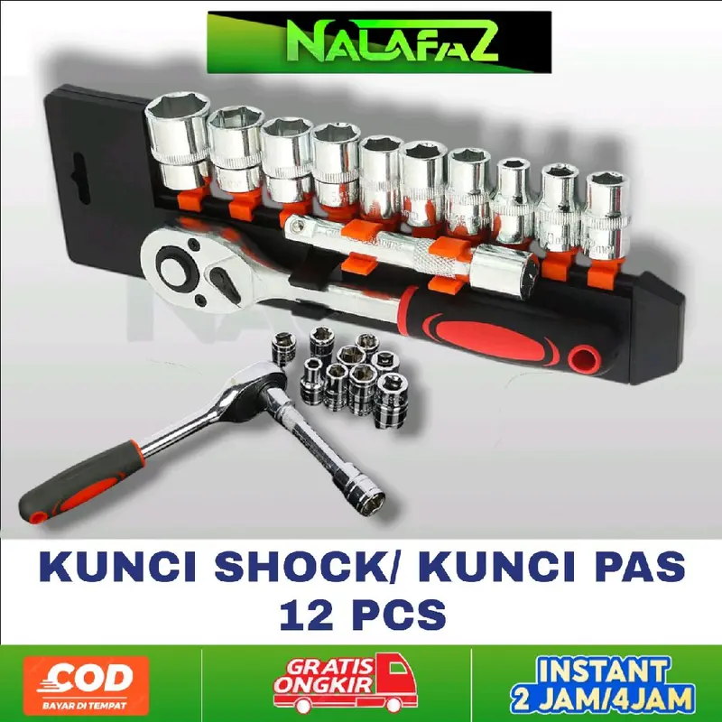 Set Kunci Soket Ratchet Wrench Bojar 12 Pcs 3/8 Inch Stainless Steel DIN 3122 ring pas 1