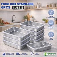 Gambar COD nampan sus 6pcs Food box makanan apapun/Food Box Isi 6pcs-Food Container-Tempat Menyimpan Makanan dan Sayuran Stainless-Free Sendok Kitchenware/nampan sus Kotak Stainless Steel Wadah/WADAH MAKANAN STAINLESS 6PCS • COCOK UNTUK DAPUR - SET6PCS nampan sus dari FIH STORE_NEW Kab. Tangerang 1 Tokopedia