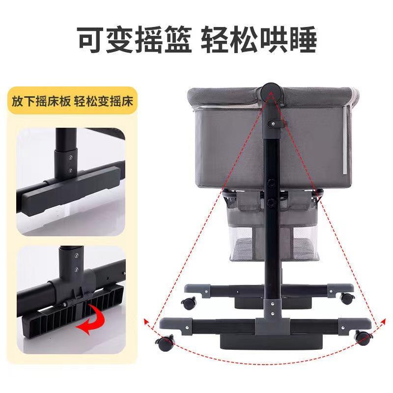 Product Introduction of [Ready Stock] Baby Cradle Crib Bed Height Adjustable Bed Safe Co-Sleeping with Detachable Side Panel for 0-2 Years 21