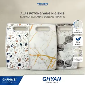 YOUWARE - GHYAN Talenan Dapur / Talenan wadah pemotong / Kitchen Cuting Board / Talenan plastik motif aesthetic colourfull Kitchenware talenan  anti jamur kayu