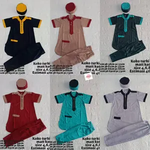 Setelan Koko Turki Anak Bahan Matt