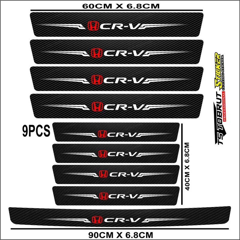 stciker 9pcs carbon 3d mobil honda crv stciker pengaman pintu mobil honda crv bisa cod unevesal semua mobil crv 1