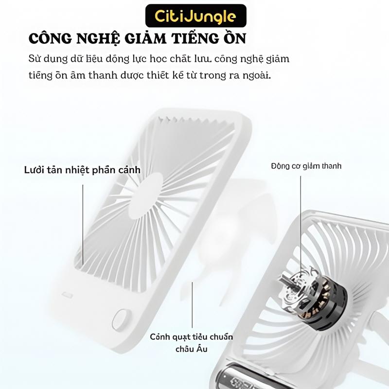 Quạt Để Bàn Tích Điện Morein Xoay 180 Độ Phụ Kiện Usb - Pin 1500mAh Sử Dụng Được Lâu - Bảo Hành 12 Tháng 3
