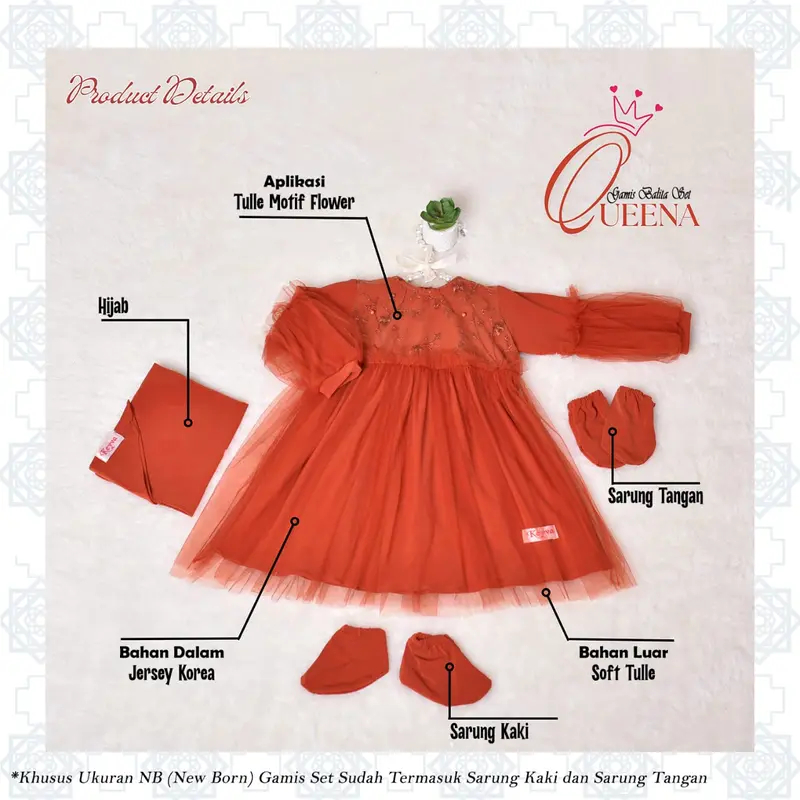 Queena Gamis Balita Set Keyva 6