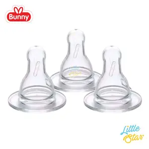 3 Pcs Set Paket Dot Silicone Lusty Bunny Nipple Karet Basic Bulat Standard Neck - 3 Pcs (S)