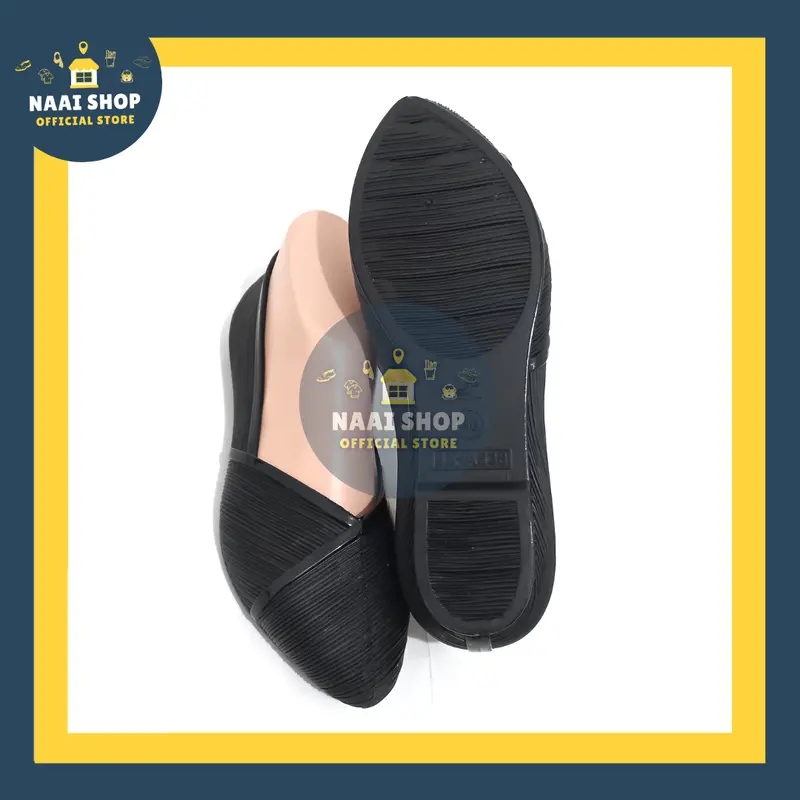 Sepatu Flat Karet Wanita Motif Salur Soft Color Size 36-40 Flat Shoes Jelly Import Premium Outfit Fashion Casual Slip On Cewek Korea Style Murah Selop Kerja Kuliah Sekolah Kekinian Slop Kasual Terbaru Pantofel Hak Rendah Terlaris Karis 538 Naai Shop balle 7