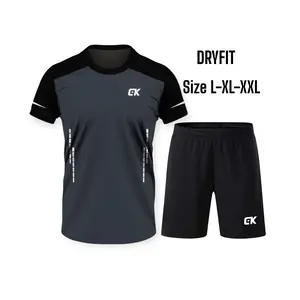 SETELAN KAOS OLAHRAGA GYM IMPORT BAJU JOGGING SENAM TENIS BADMINTON Dll UNISEX PRIA & WANITA DEWASA SIZE L-XL-XXL