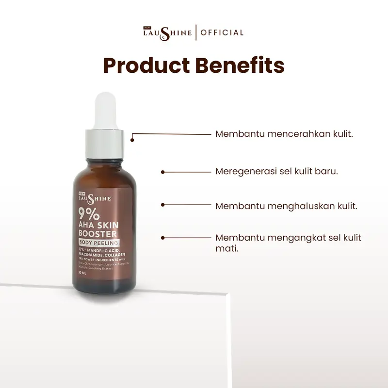 Laushine Bundling Radiant Exfoliant - Body Serum & Body Peeling - Exfoliasi - Membantu Mencerahkan 5