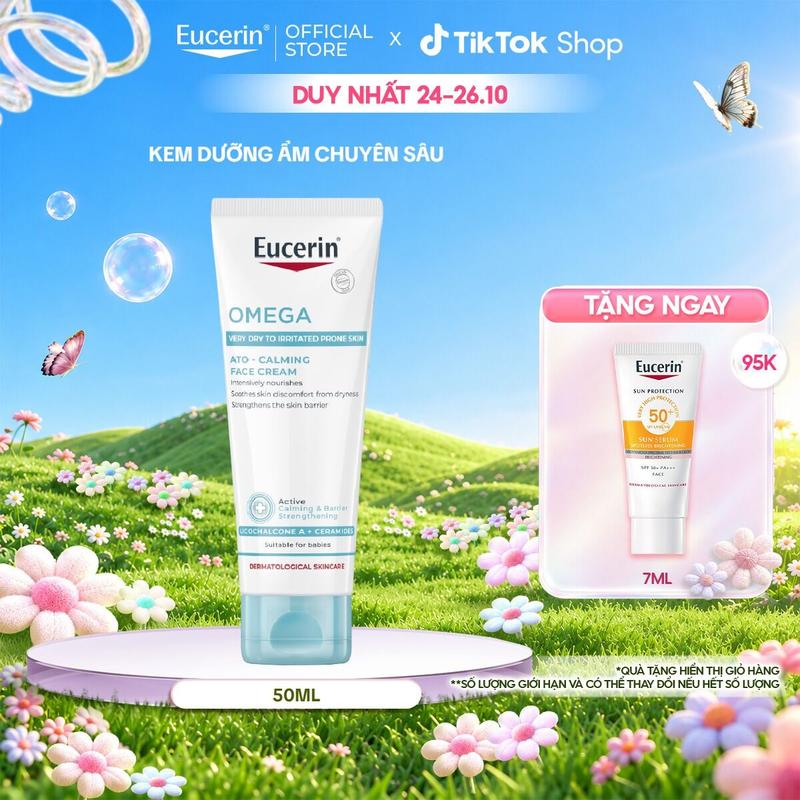 Kem dưỡng ẩm chuyên sâu giúp làm dịu da nhạy cảm Eucerin Ato-Calming Face Cream 50ml