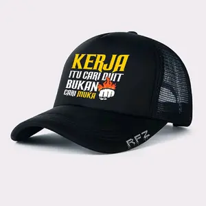 Topi jaring pria dewasa motif kata kata